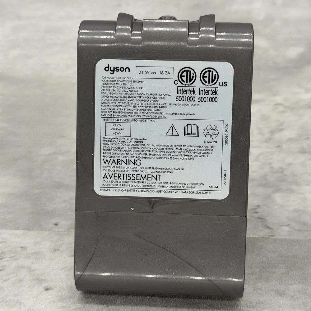 V6 Battery 2100mAh 21.6V For Dyson SV03 SV04 SV05 DC58 DC59 DC61 Handheld Animal